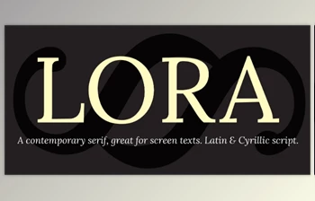Download Lora Serif <span class='badge badge-warning'>Font</span> Family