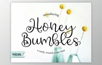 Download Honey Bumbles - Curly Round Script <span class='badge badge-warning'>Font</span>