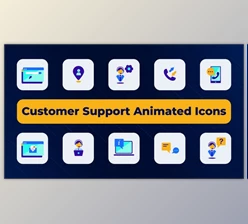 Download Customer Support Animated Icons (Videohive 50997499) - AE Project
