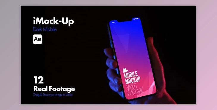 Download iMock-Up Dark Mobile (Videohive 51066081) - AE Project