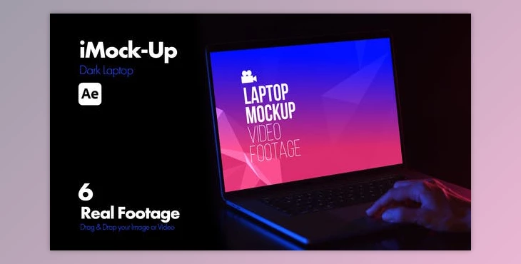 Download iMock-Up Dark Laptop (Videohive 51066139) - AE Project