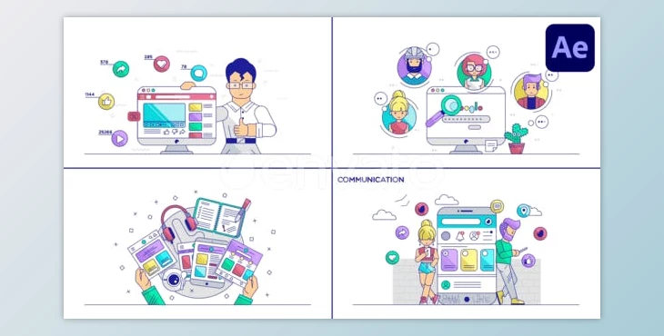 Download Gadgets Analytics And Smm Explainers for After Effects (Videohive 50929820) - AE Project