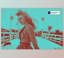 Download Halftone Duotone Photo Effect - AYVYV8T