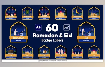 Download Ramadan & Eid Badge Labels For <span class='badge badge-warning'>After</span> <span class='badge badge-warning'>Effects</span> (Videohive 51141285) - AE Project