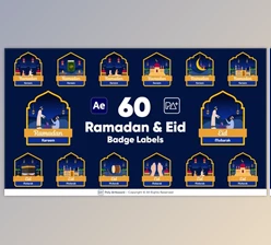 Download Ramadan & Eid Badge Labels For After Effects (Videohive 51141285) - AE Project