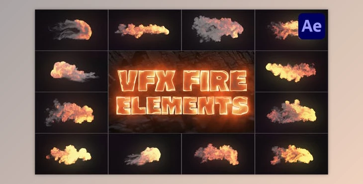 Download VFX Fire Elements for After Effects (Videohive 51093200) - AE Project