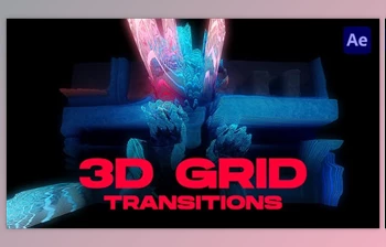 Download <span class='badge badge-warning'>3D</span> Grid Transitions | After Effects (Videohive 51004073) - AE Project