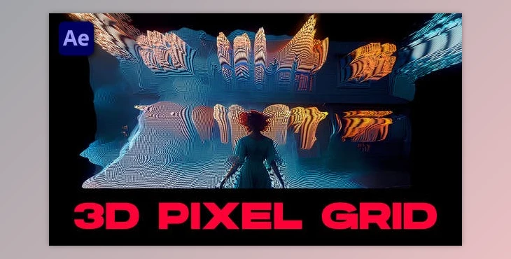 Download 3D Pixel Grid Transitions | After Effects (Videohive 51016697) - AE Project