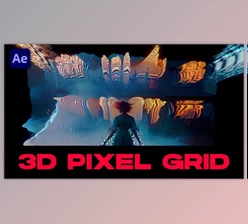 Download 3D Pixel Grid Transitions | After Effects (Videohive 51016697) - AE Project