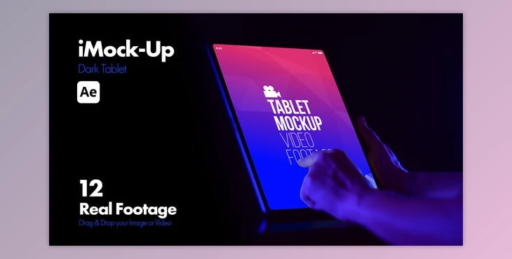 Download iMock-Up Dark Tablet (Videohive 51066156) - AE Project