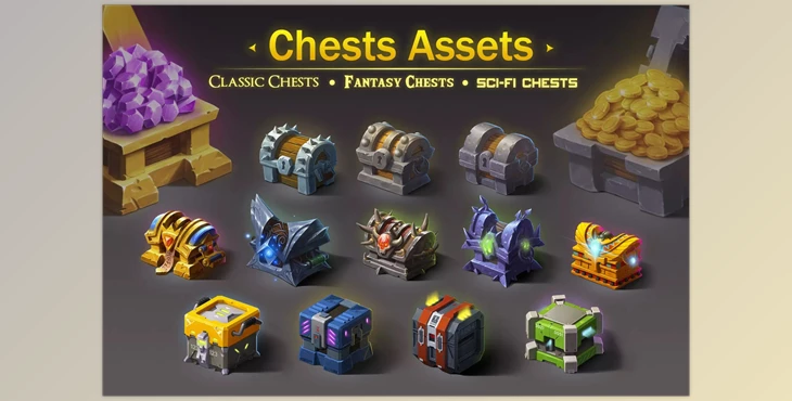 Download Unity Asset - 2D Chests Assets – Mega Pack v2.0