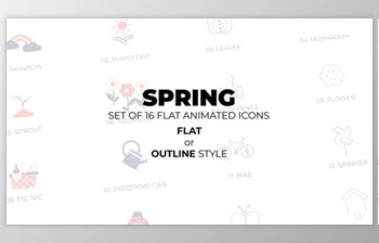 Download Spring - Set of 16 <span class='badge badge-warning'>Animated</span> <span class='badge badge-warning'>Icons</span> Flat or Outline style (<span class='badge badge-warning'>Videohive</span> 51006483) - AE <span class='badge badge-warning'>Project</span>