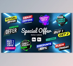 Download Special Offer Sale labels (Videohive 51169430) - AE Project