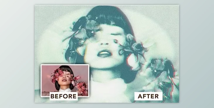 Download Halftone Black And White Photo Effect - 7H97ZFS