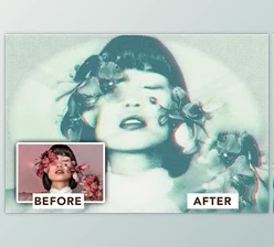 Download Halftone Black And White Photo Effect - 7H97ZFS