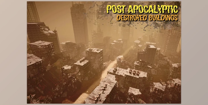 Download Unity Asset - Post Apocalyptic Destroyed Buildings v1.4
