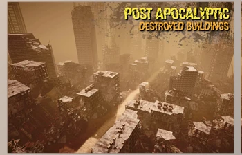 Download Unity Asset - Post Apocalyptic Destroyed Buildings <span class='badge badge-warning'>v1.4</span>