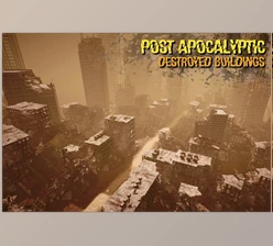 Download Unity Asset - Post Apocalyptic Destroyed Buildings v1.4