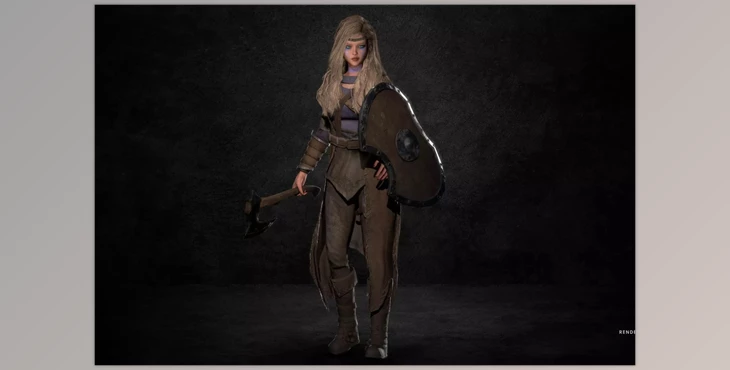 Download Unity Asset - Viking Girl - Modular Character v1.0