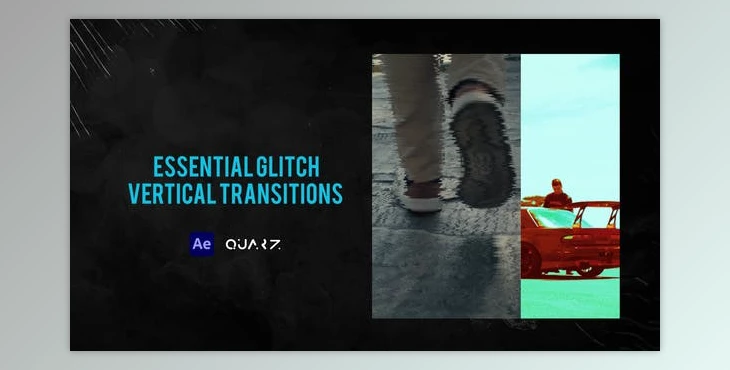 Download Essential Glitch Vertical Transitions (Videohive 51049919) - AE Project