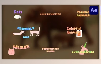 Download Animal Characters <span class='badge badge-warning'>Titles</span> for After Effects (<span class='badge badge-warning'>Videohive</span> 51061491) - AE Project