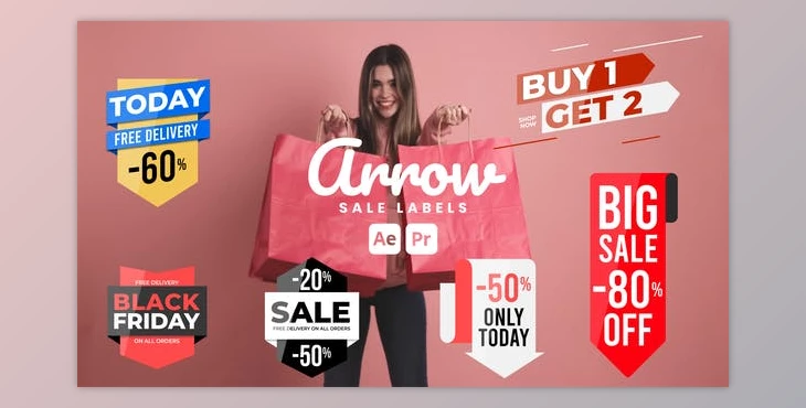 Download Arrow Sale Labels (Videohive 51042937) - AE Project