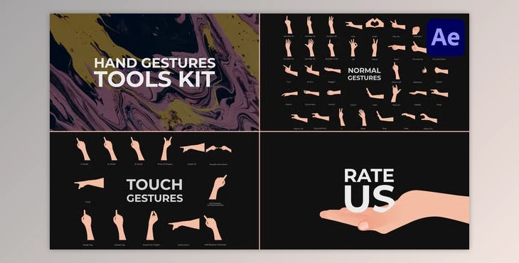 Download Hand Gestures Tools Kit for After Effects (Videohive 51057917) - AE Project