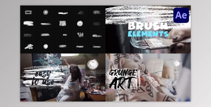 Download Grunge Brush Elements | After Effects (Videohive 51061429) - AE Project
