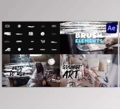 Download Grunge Brush Elements | After Effects (Videohive 51061429) - AE Project