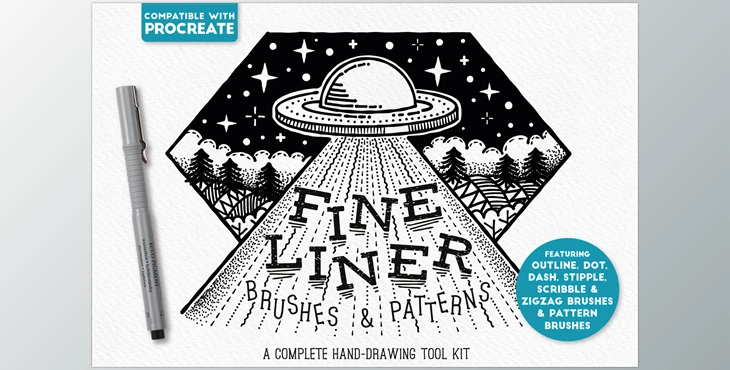 Download Fine Liner Brushes & Patterns – Procreate 3LSXFDD