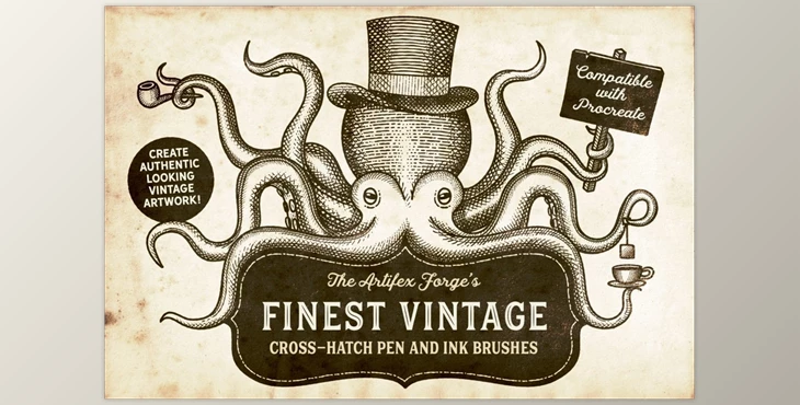 Download Finest Vintage – Procreate Brushes 94DMTME