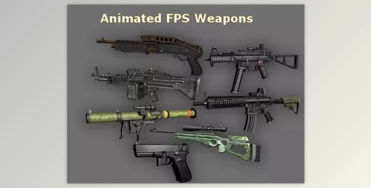 Download Unity Asset - Animated FPS Weapons Pack (Part 1) v1.2.3
