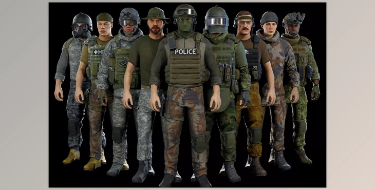 Download Unity Asset - Modular military character 2 v1.4