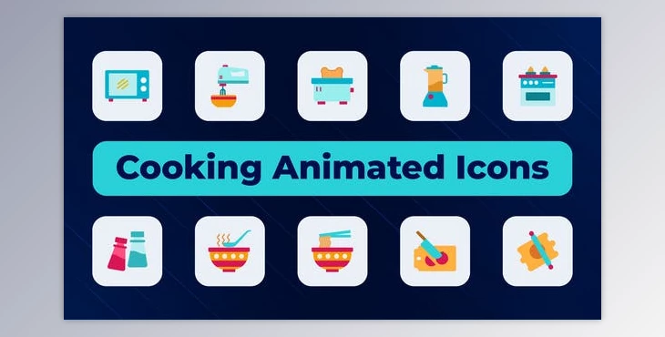 Download Cooking Animated Icons (Videohive 51079186) - AE Project
