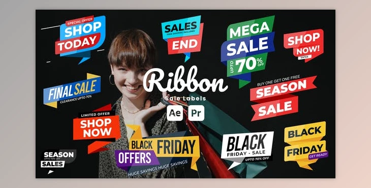Download Ribbon Sale Labels (Videohive 51100915) - AE Project
