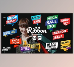 Download Ribbon Sale Labels (Videohive 51100915) - AE Project