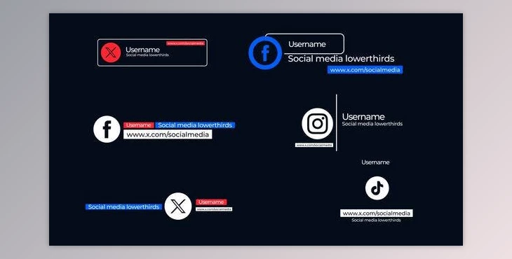 Download Social Media Lower Thirds (Videohive 51053107) - AE Project