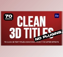 Download 70 Clean 3D TEXT Titles (Videohive 43113006) - AE Project