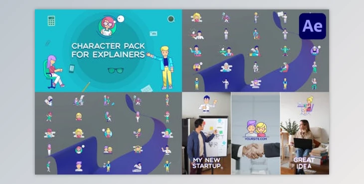 Download Characters Pack For Explainers for After Effects (Videohive 51001168) - AE Project