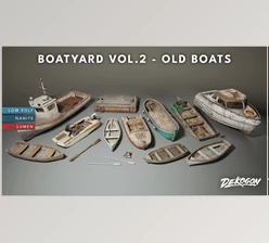 Download Unreal engine - Boatyard VOL.2 - Old Boats (Nanite) v5.3