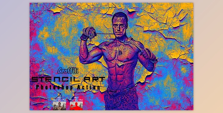 Download Graffiti Stencil Art Ps Action - 92108416