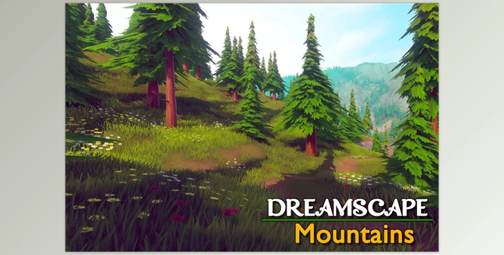 Download Unity asset - Dreamscape Nature Mountains – Stylized Open World Environment v1.0