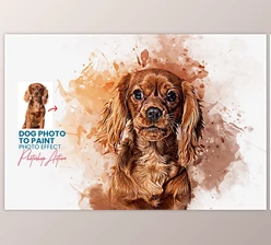 Download Dog Photo to Paint Photoshop Action - 92193848