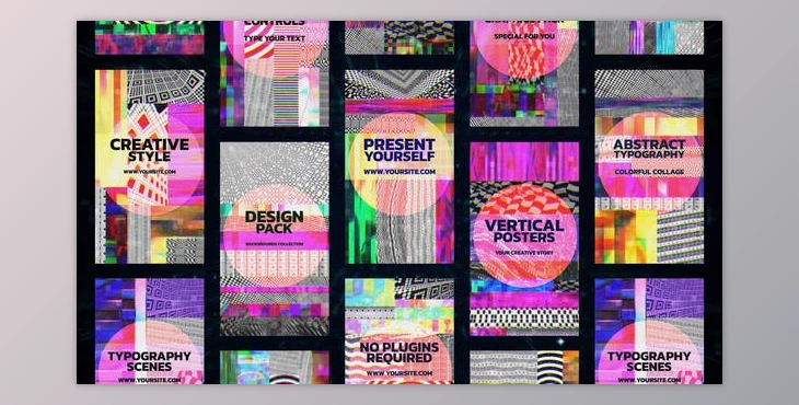 Download Glitch Colorful Collages (Videohive 50946083) - AE Project