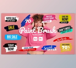 Download Paint Brush Sale Labels (Videohive 51245912) - AE Project
