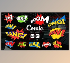 Download Cartoon Sale Label (Videohive 51223142) - AE Project