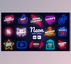 Download Neon Sale Labels (Videohive 51198950) - AE Project