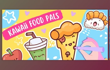 Download Yummy Yums: Let’s Draw Cute Kawaii Food Pals Stickers | <span class='badge badge-warning'>Procreate</span>