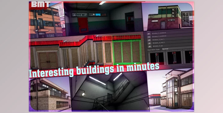 Download Unity asset - BMT Building Maker Toolset v1.07b