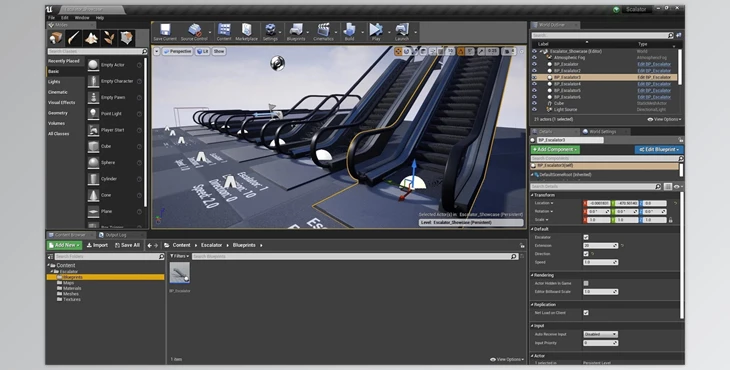 Download Unreal engine - Procedural Escalator & Travelator (UE v4.22 - 5.3)